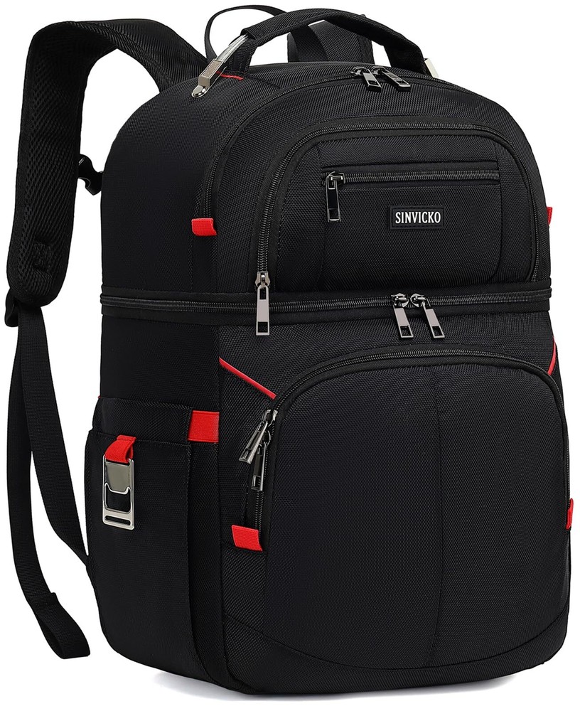 Insulated Cooler Backpack Double Deck Leakproof Lunch Bag Men Women