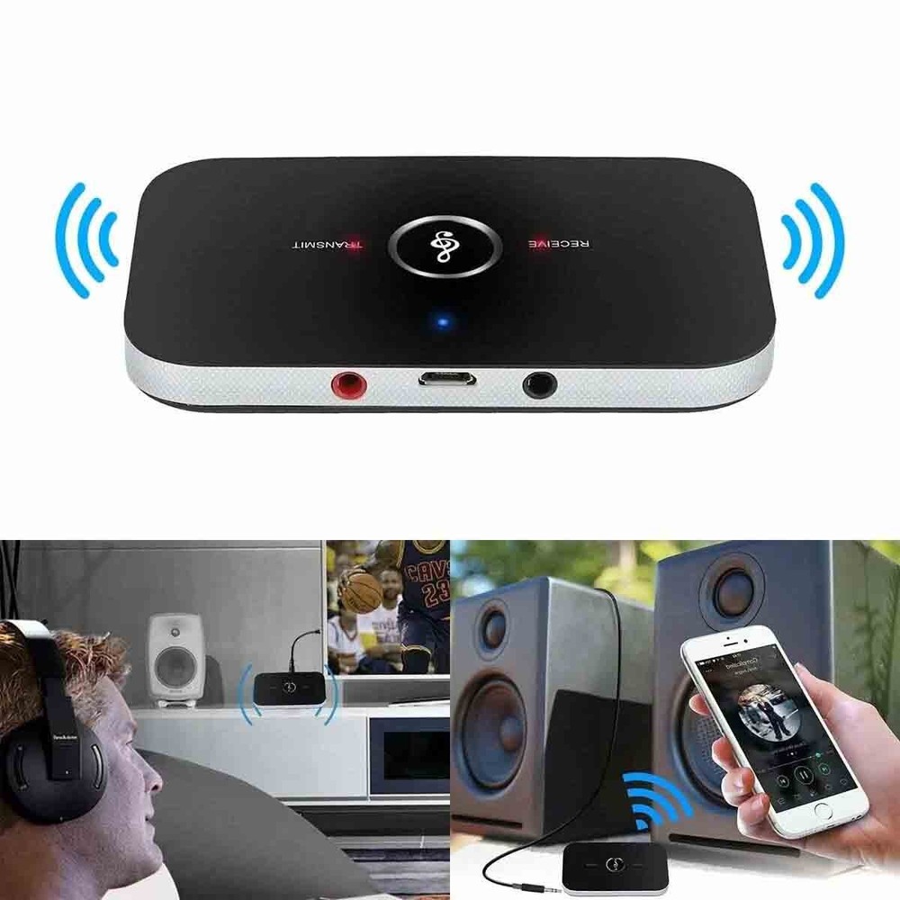 2-in-1 stereo wireless audio adapter Bluetooth receiver transmitter