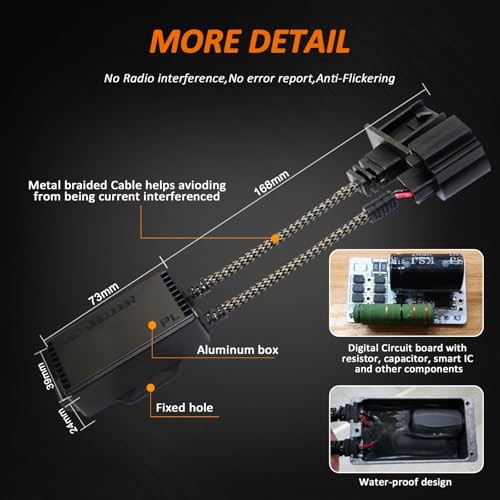 Canbus Decoder Kits Compatibility Anti Flickering Resistor Warning H13 9008