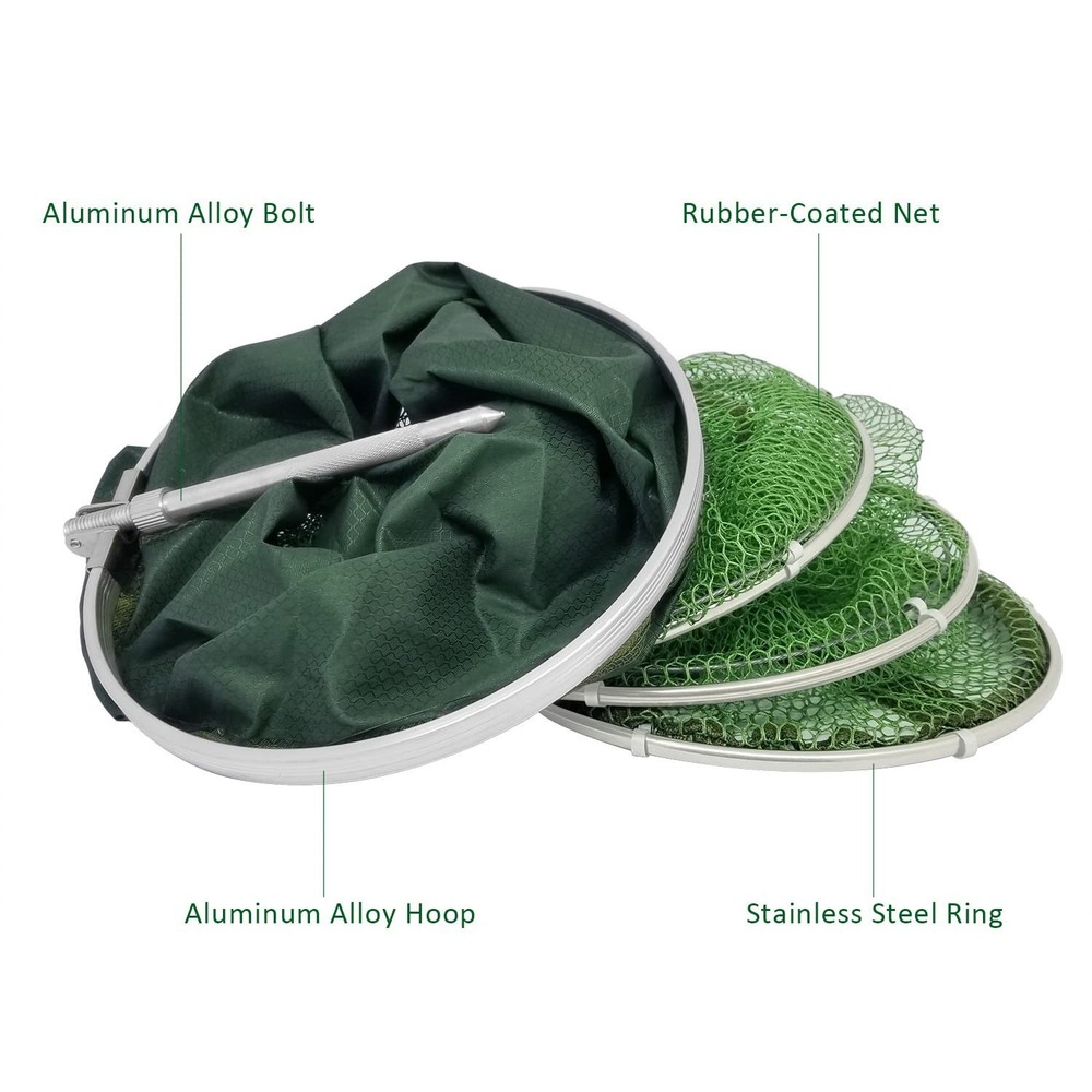 Collapsible Fish Keeping Net - Rubberized Mesh Fishing Basket - Foldable Fish...