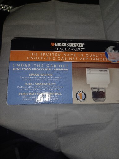 Black & Decker Coffee Grinder Food Processor SPACEMAKER UNDER COUNTER CG800WM