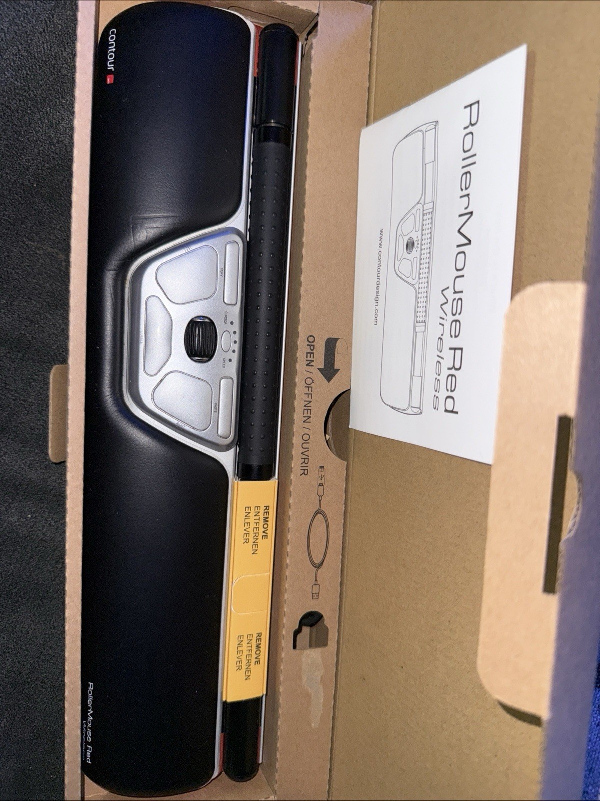 Contour Design RollerMouse Wireless Ergonomic Mouse - RM-RED-WL