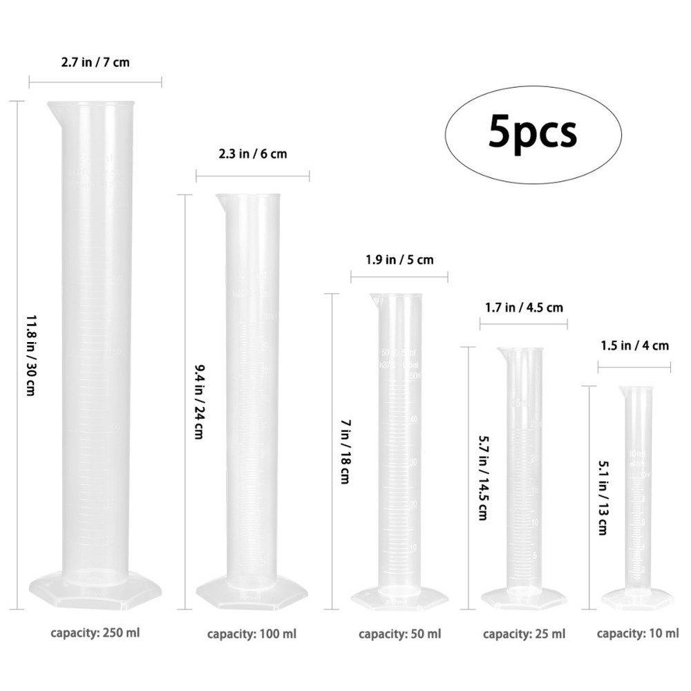 Laboratory Equipment Measuring Vials Graduated Cylinder Science Test