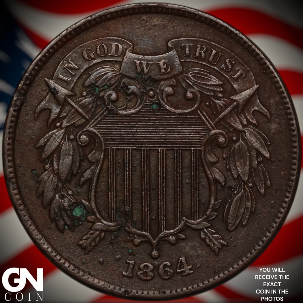 1864 2 Cent Piece A3923