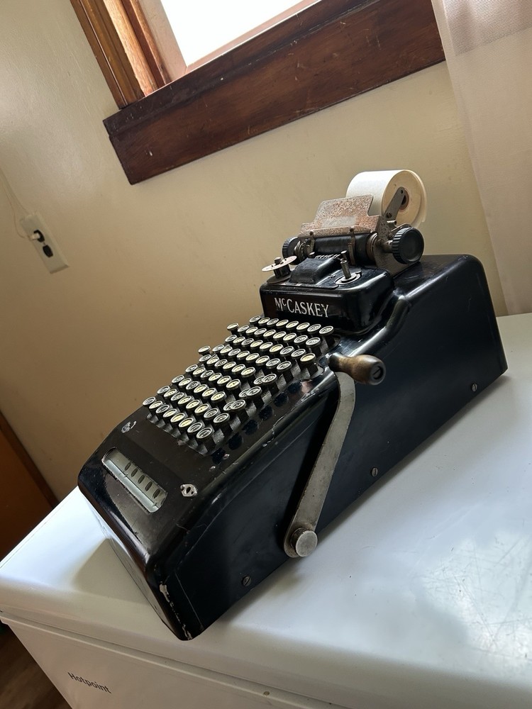 Antique 1900s McCaskey Adding Machine Cash Register Mechanical Calculator