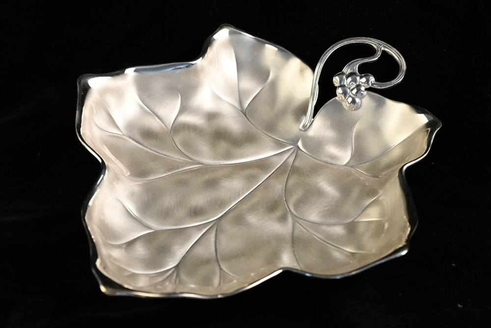 WMF Ikora Silver Plated Grape Leaf Dish Vintage German Metalware New in Box