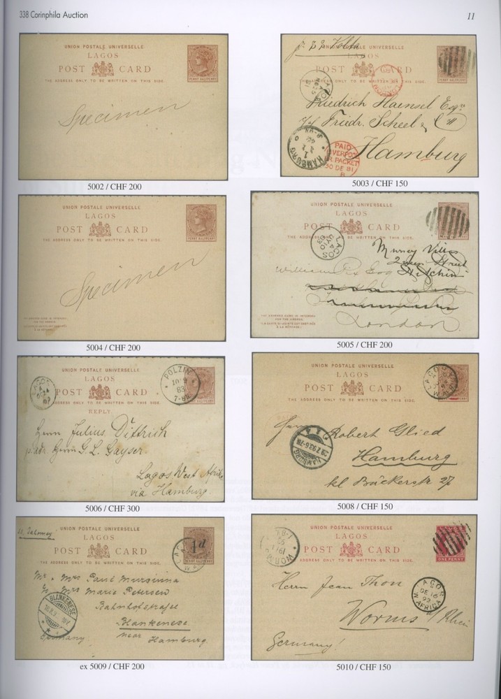 Nigeria Cameroon Sudan Specialized Auction Catalog Corinphila 2024