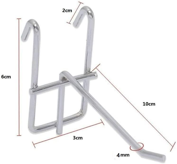 Stainless Steel Grid Wall Bracket Peg Board Display Hook for Panel for