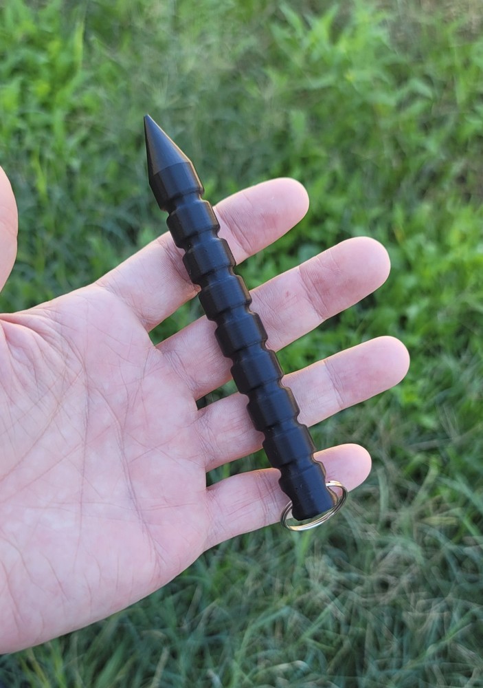3D Printed Tactical Spike Keychain Strong ABS Plastic Multi Tool