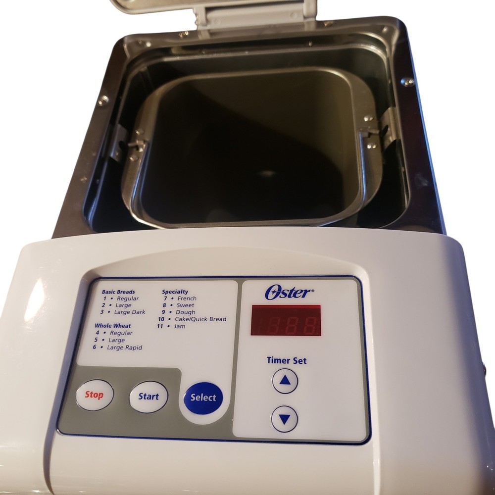 OSTER 5815 Deluxe White Automatic Bread Maker Baker Machine W/ 2 Paddles