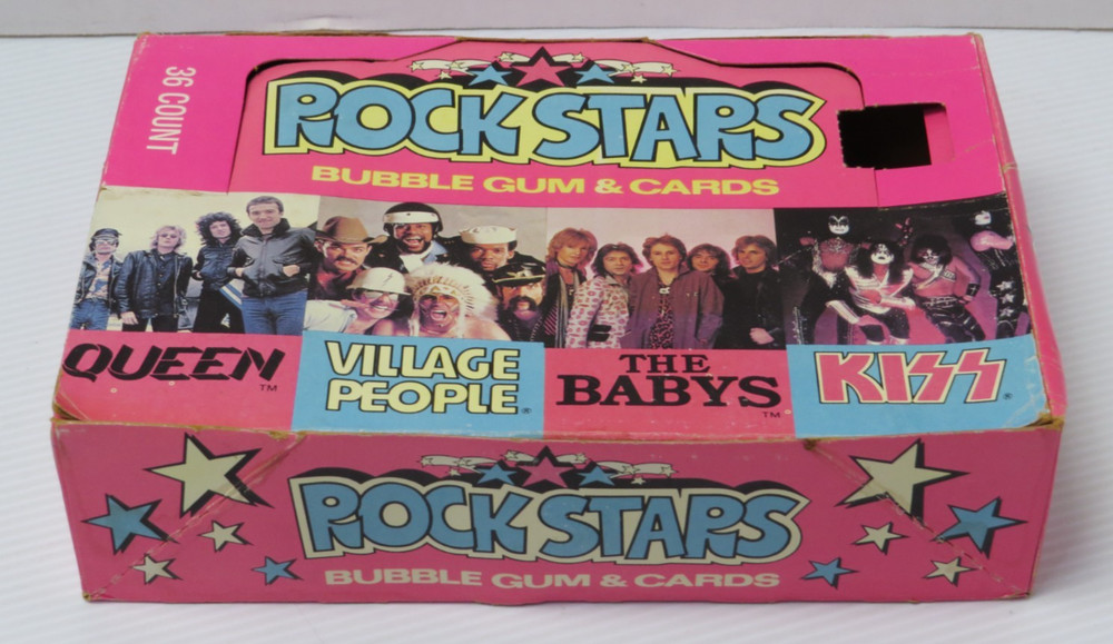 KISS DONRUSS ROCK STARS EMPTY BOX + 2 SEALED PACKS AUCOIN 1979