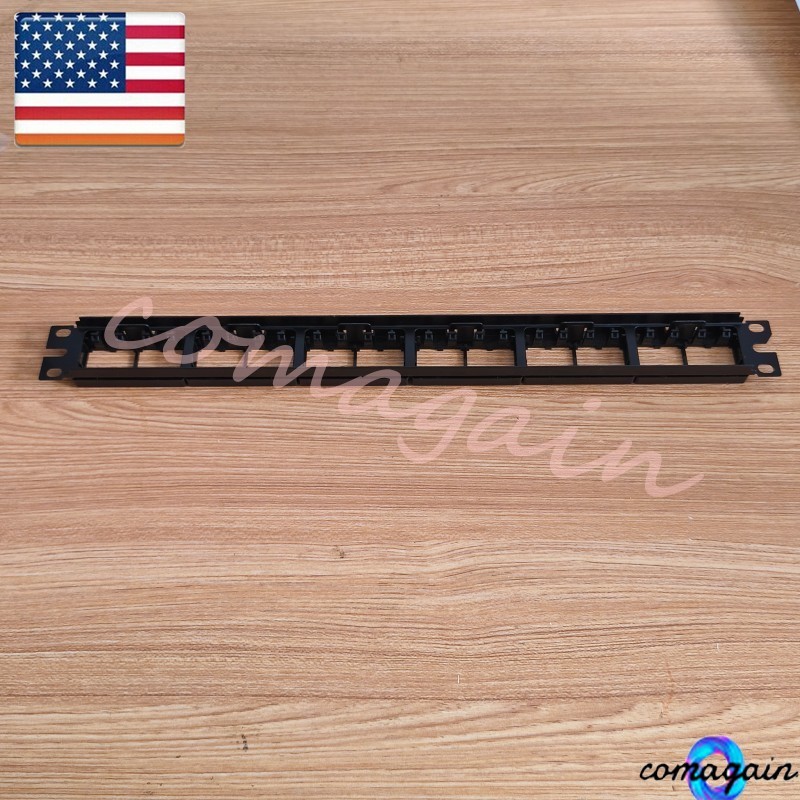 Mini Com Modular Patch Panel For Panduit CPP24WBLY w/ Faceplates Fits Cat 6, 5E