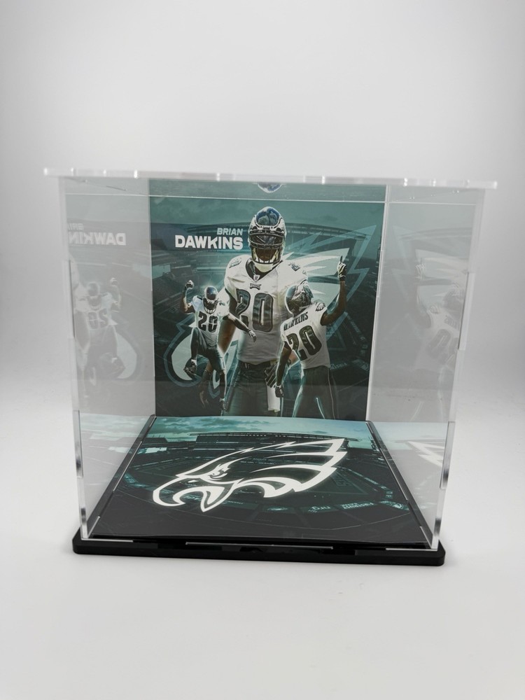 Brian Dawkins Custom Mini Helmet Display or Card Display - Eagles