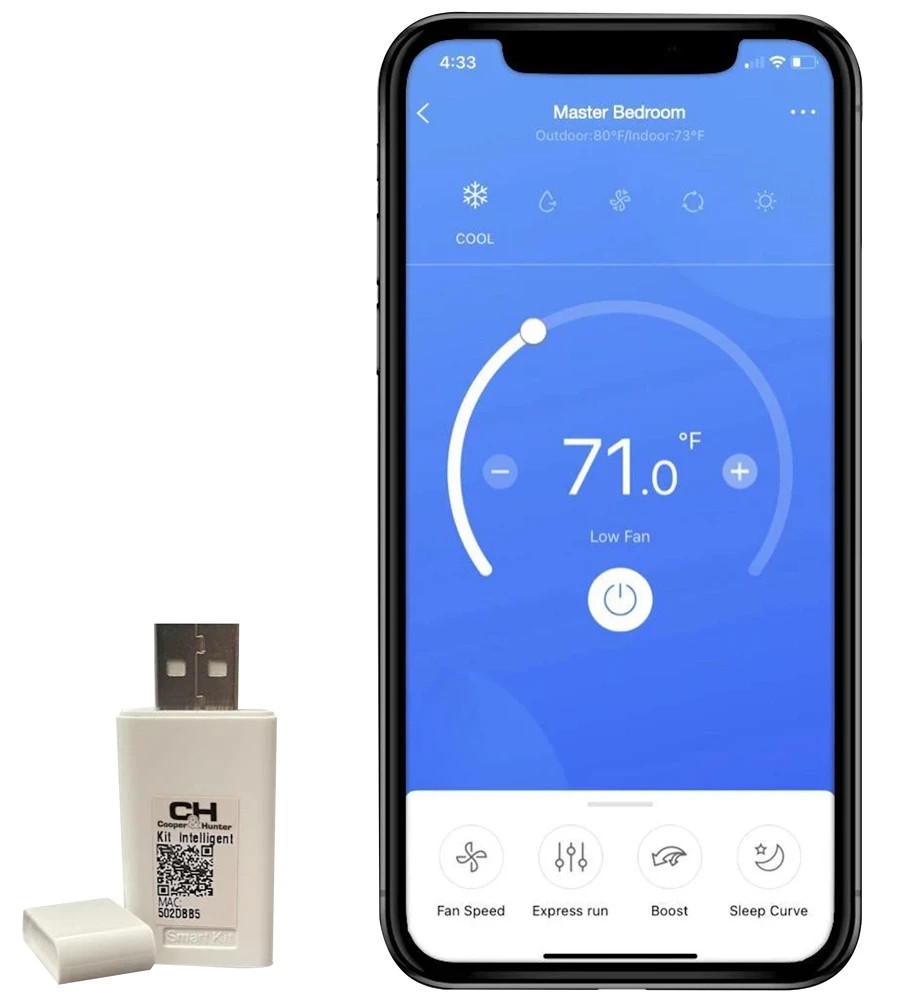 Cooper & Hunter USB WiFi Adapter for Wall Mount Mini Split AC - iOS and Android