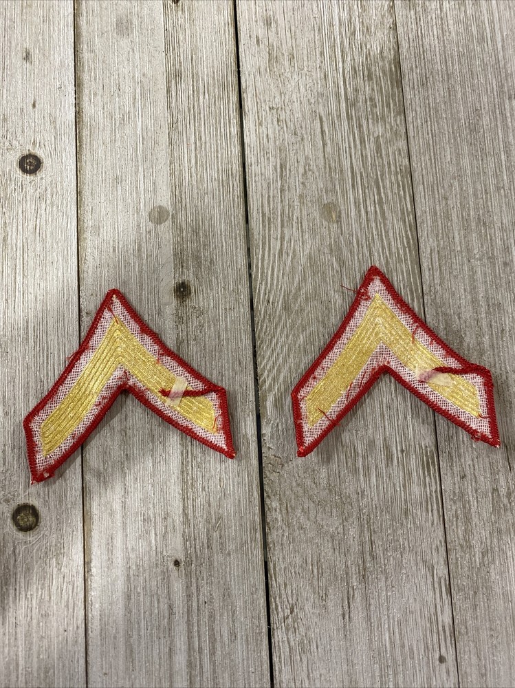 USMC Private First Class PFC Rank Patch x 2 Dress Blues