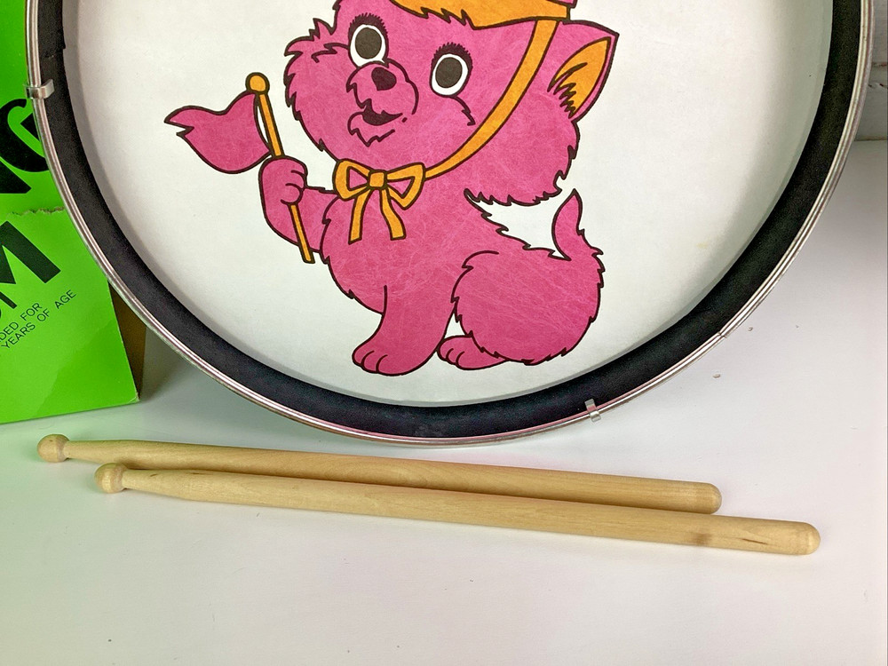Vintage Noble & Cooley Toy Marching Drum Cat