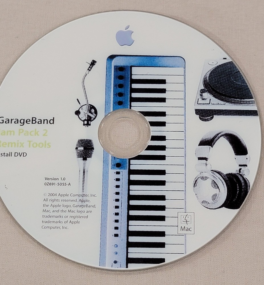 Apple GarageBand Jam Pack & Jam Pack 2 Remix Tools Install DVDs for Mac