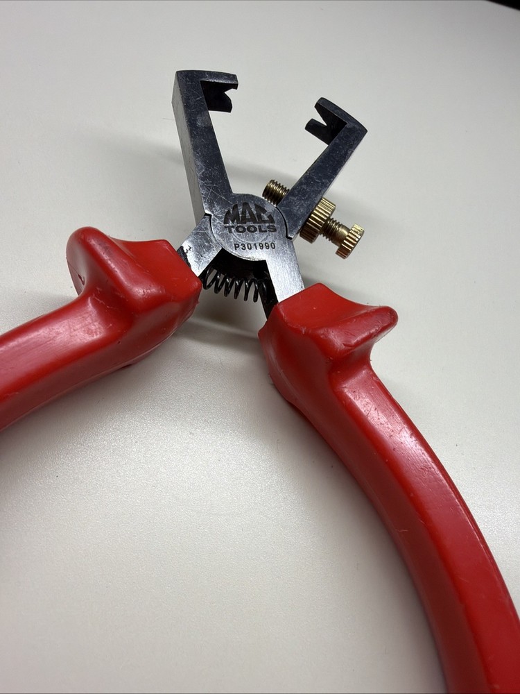 RARE! Mac Tools P301990 Adjustable Wire Stripper Pliers Nice Shape T8
