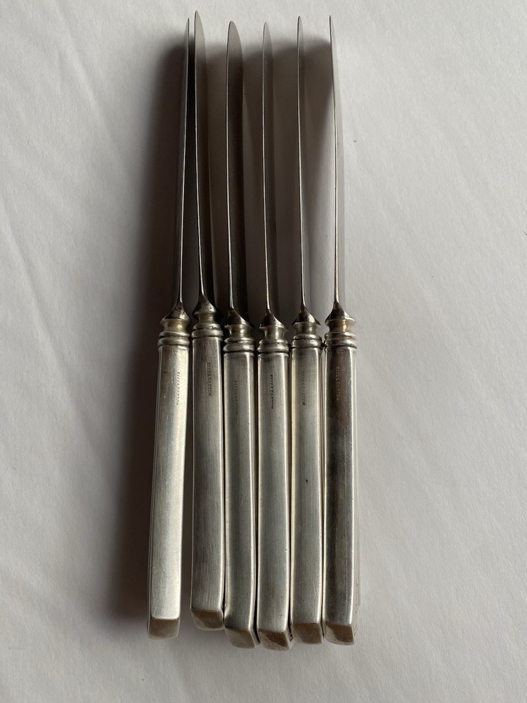 Reed & Barton 6 Dinner Knives Silverplate Flatware