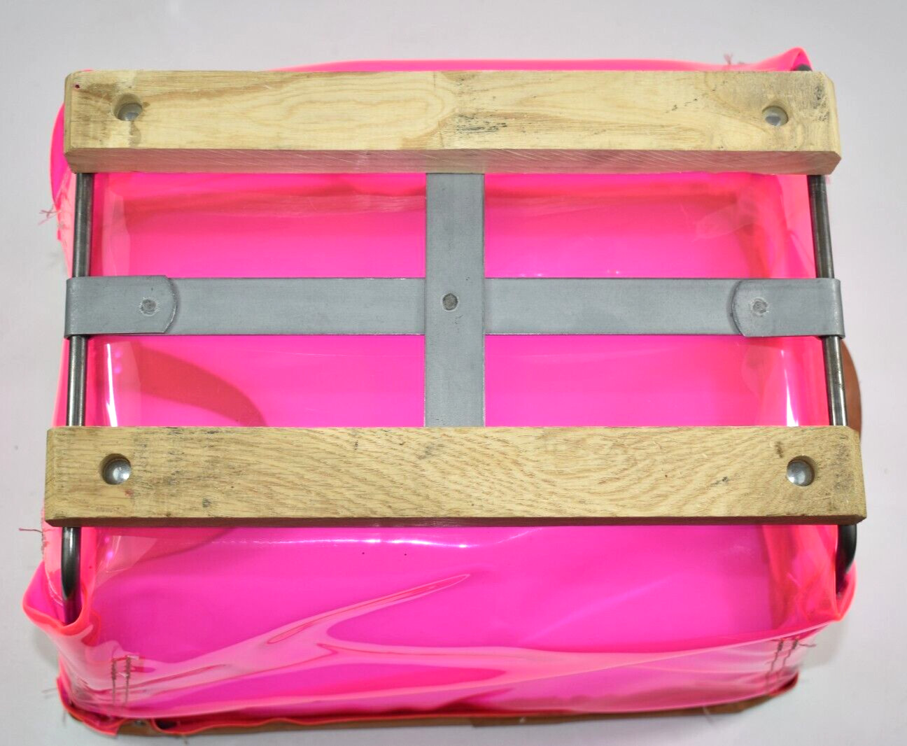 Victoria's Secret VS Barbie Pink Store Display Storage Bin Basket Leather Handle