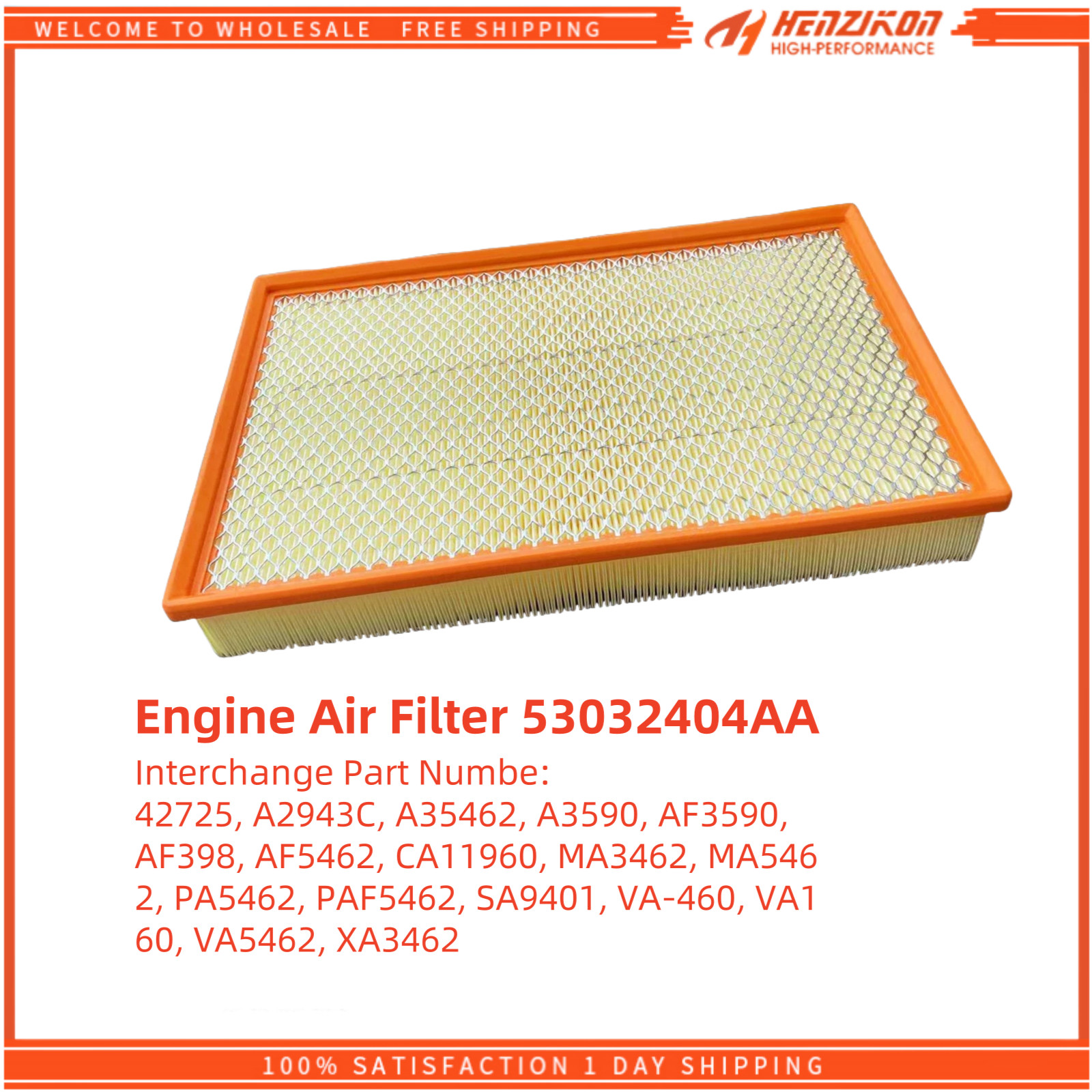 For Dodge Ram 1500 2002-2010 3.7L 4.7L 5.7L 5.9L Engine Air Filter 53032404AA