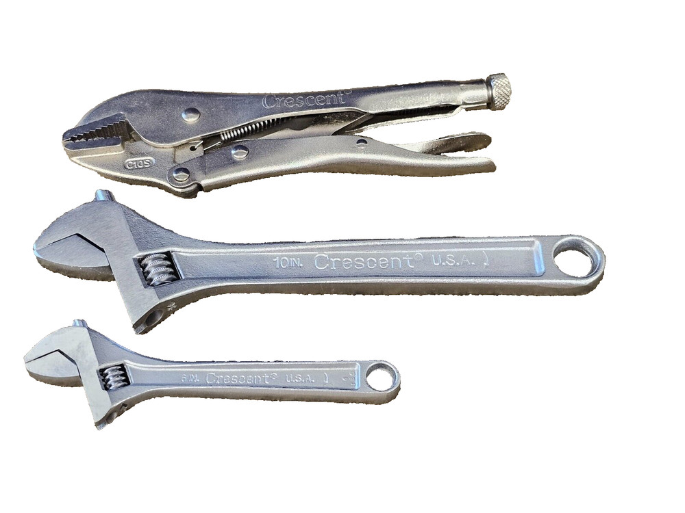3 Crescent Adjustable Wrench Adjustable Locking Pliers 10" 6" C10S