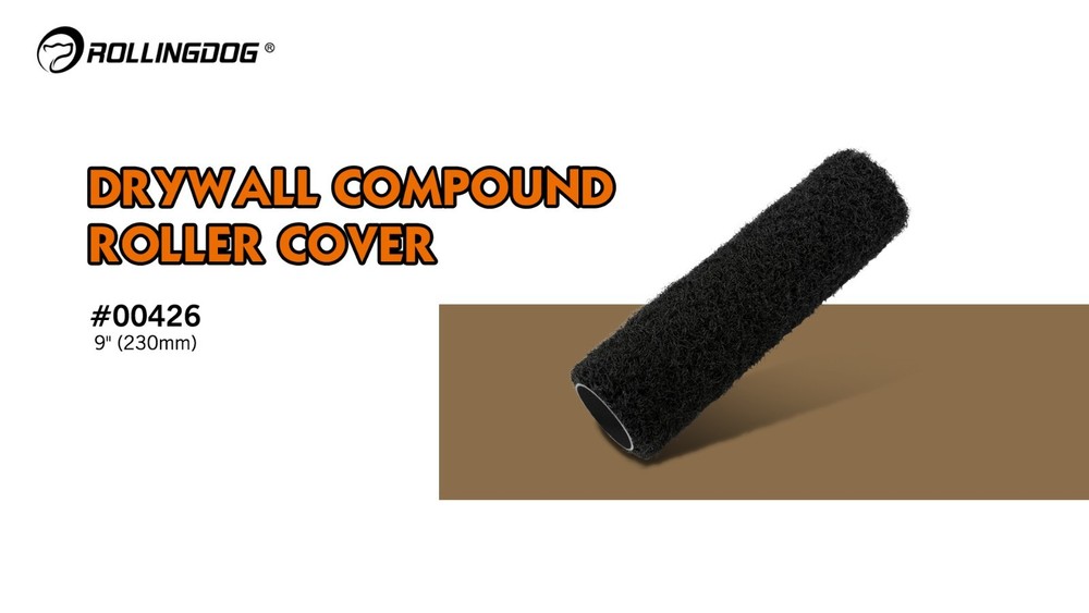 9" Drywall Compound Roller Set - Heavy Duty Texture Brush & 2 Roller Covers