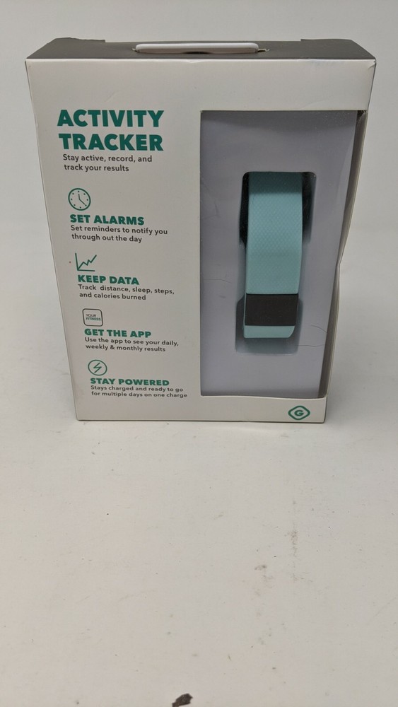 GEMS Activity Tracker (Sky Blue, Set Alarm, Keep Data, Bluetooth, iOS/Android)