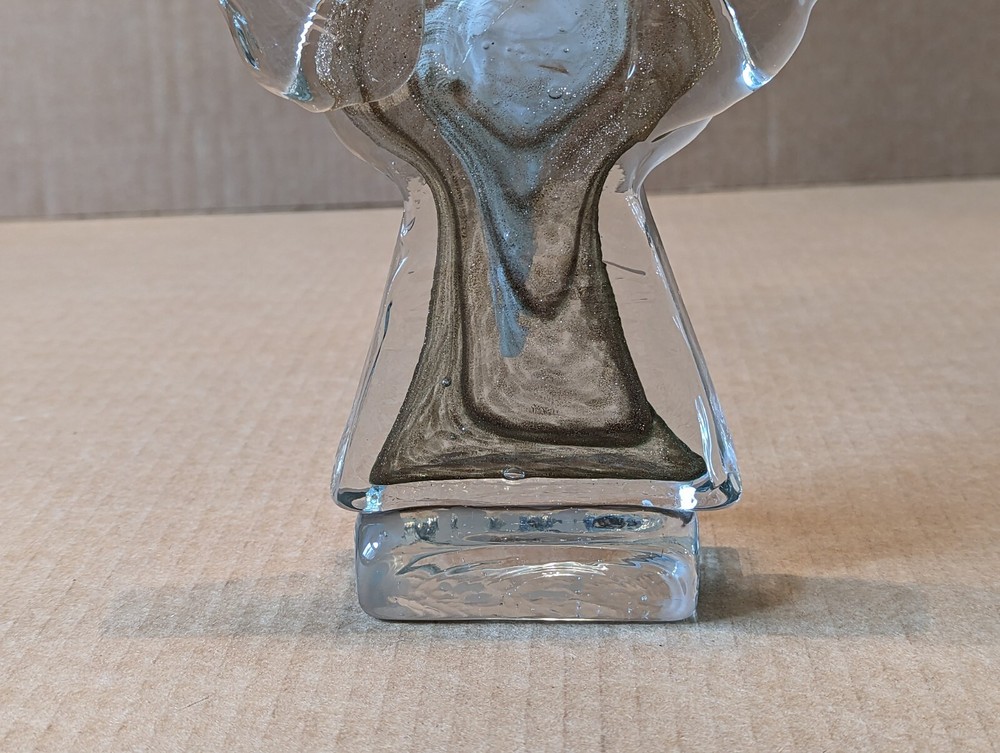 Solid Glass or Crystal Angel Block Style Vintage