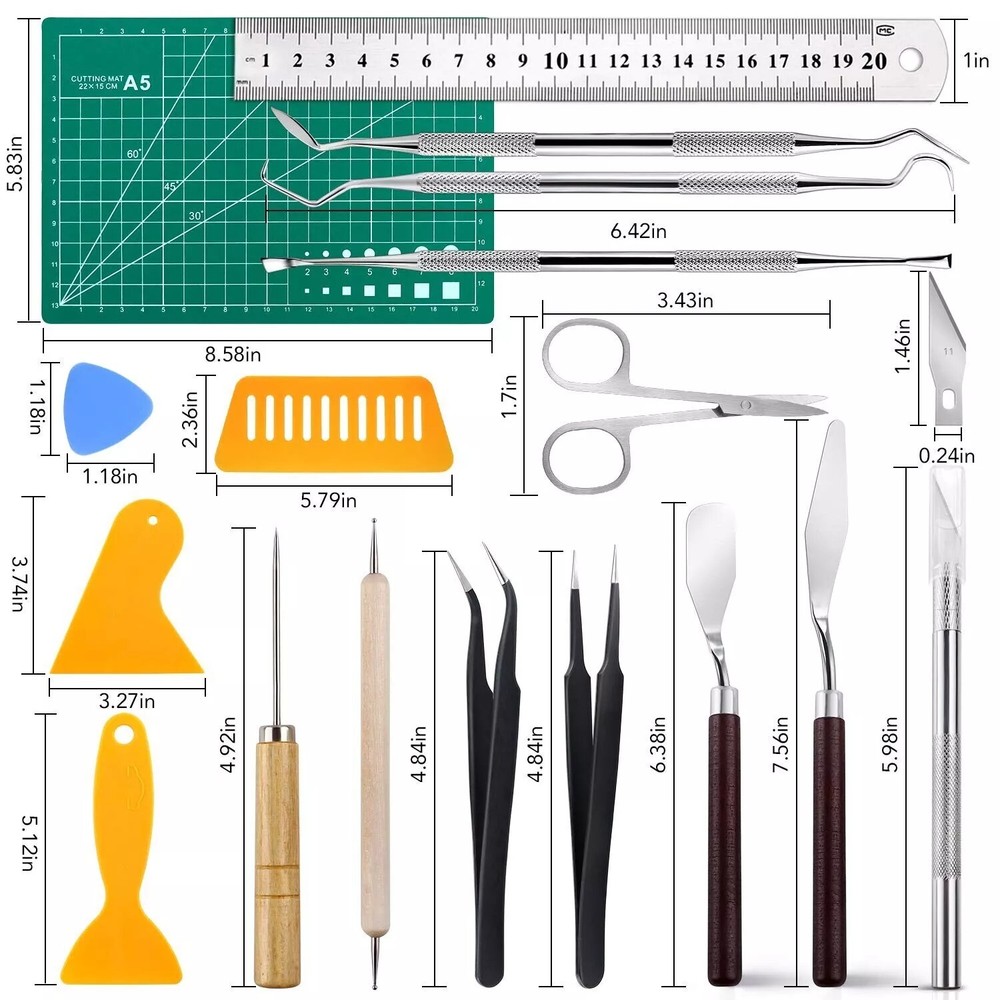 28 PCS Precision Craft Tools Set Vinyl Weeding Tools Kit for Weeding Vinyl, D...