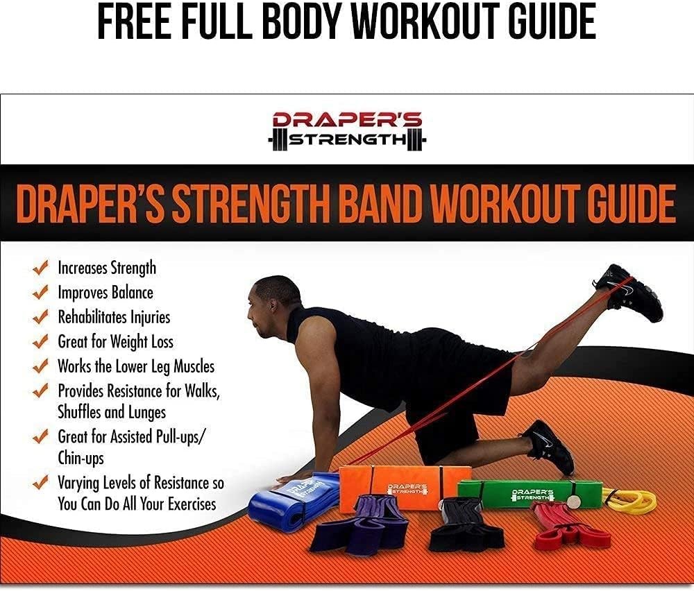 Heavy Duty Resistance Stretch Loop Bands for Powerlifting Training & Pull Ups