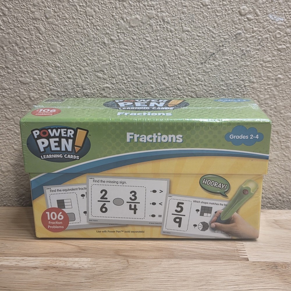 Power Pen Learning Cards: Math Fractions (Grades 2-4) NEW
