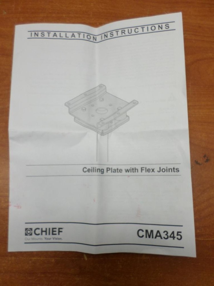 Chief CMA345 Structural Ceiling Plate with Rubber Flex Joint - New