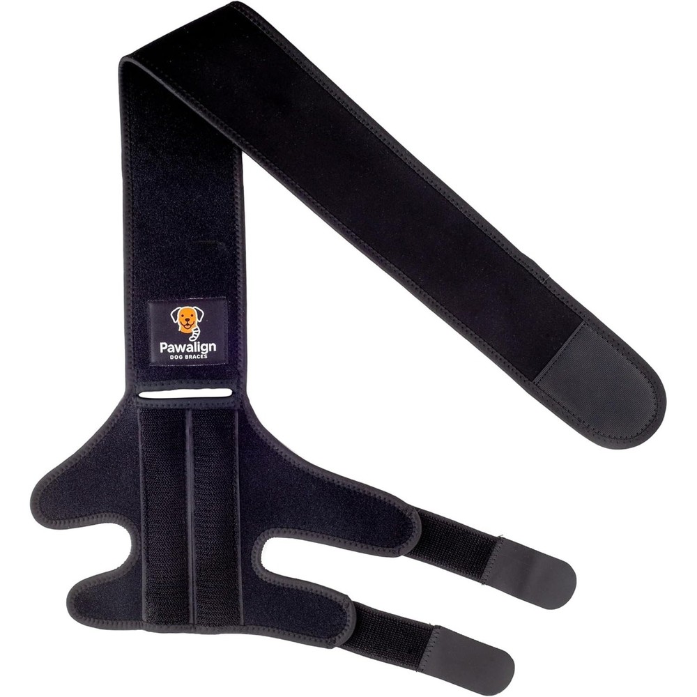 Pawalign Dog Knee Brace Back & Front Support Black Small