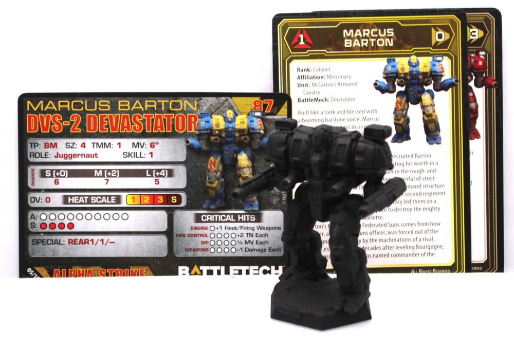 Battletech Catalyst Game Labs Devastator Mech - Primed