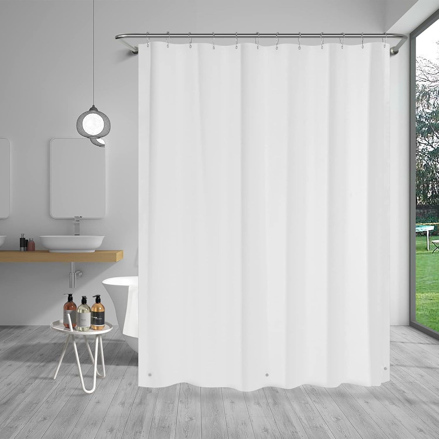 Extra Long Shower Curtain Liner, White Shower Curtain Liner 84 Inches Long, 72X8