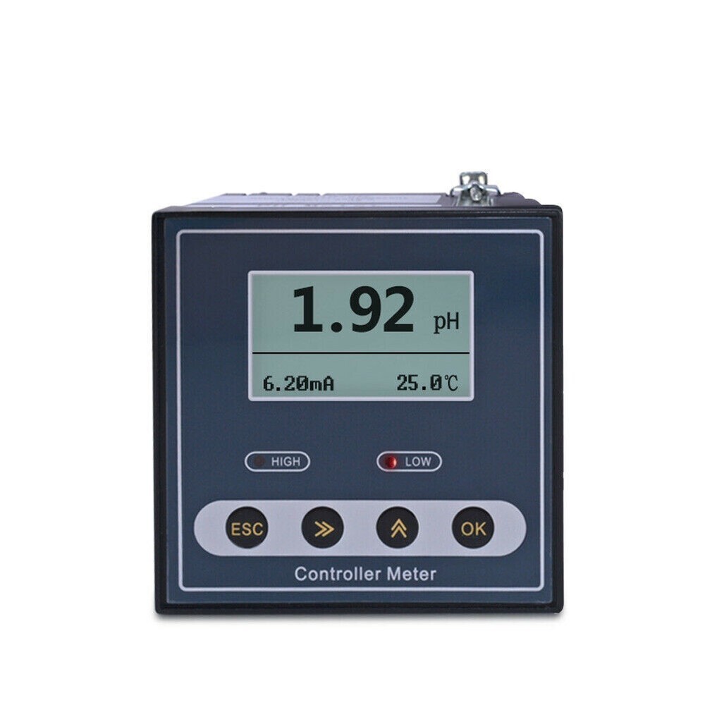 PH Meter Industrial pH Controller Meter with Range 0-14pH Accuracy ±0.02pH