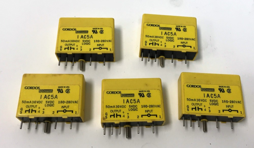 Lot of 5 Gordos IAC5A Solid State Relay Module
