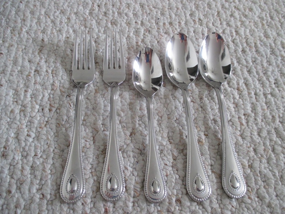 Lenox French Perle 18/10 Stainless Flatware 5 pc Set