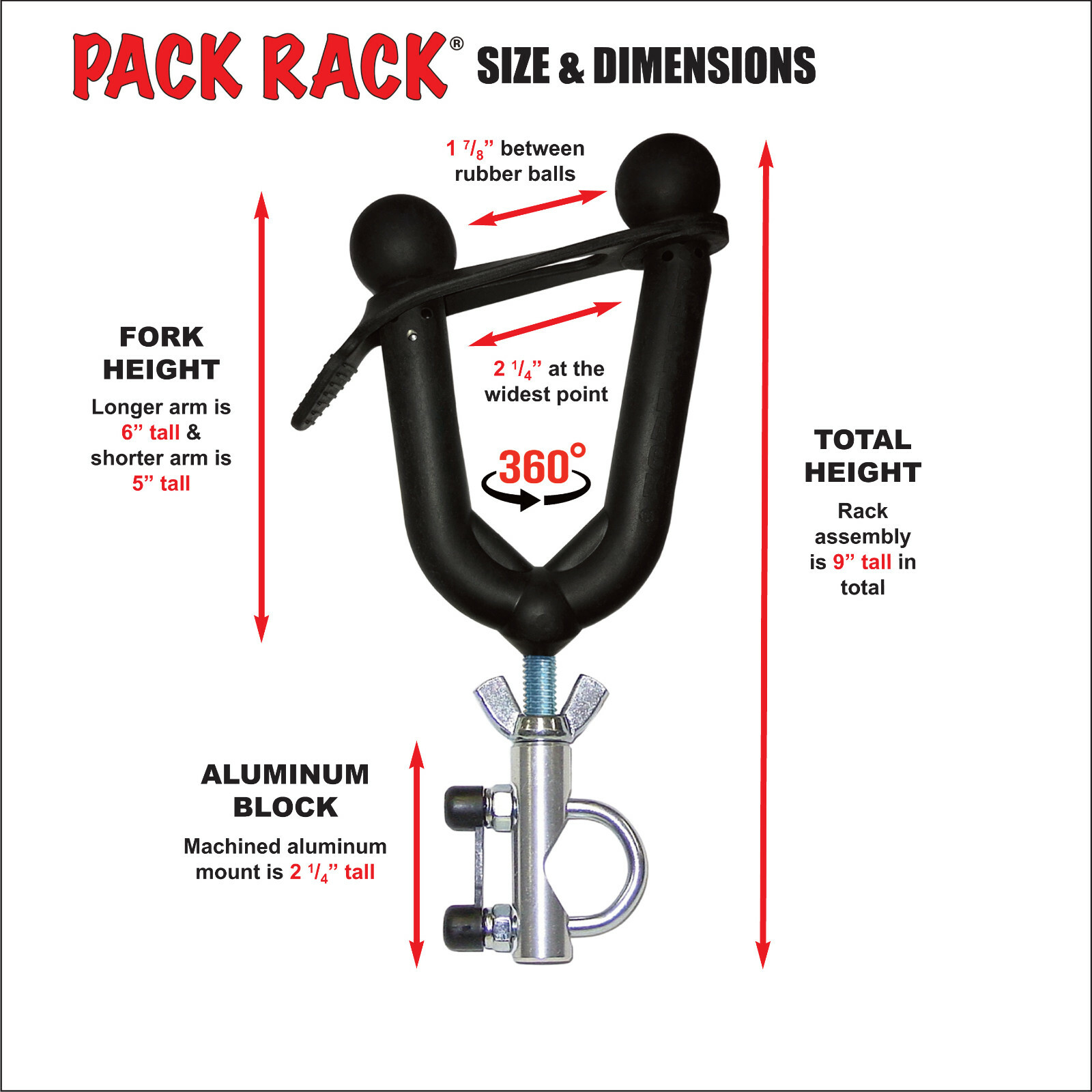 PACK RACK® Model PR1 - ATV GUN RACK - Best Handlebar rack holder - FREE SHIPPING