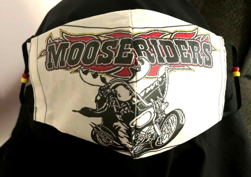 ***Moose Riders *** REVERSIBLE Cotton Face mask (handmade)2