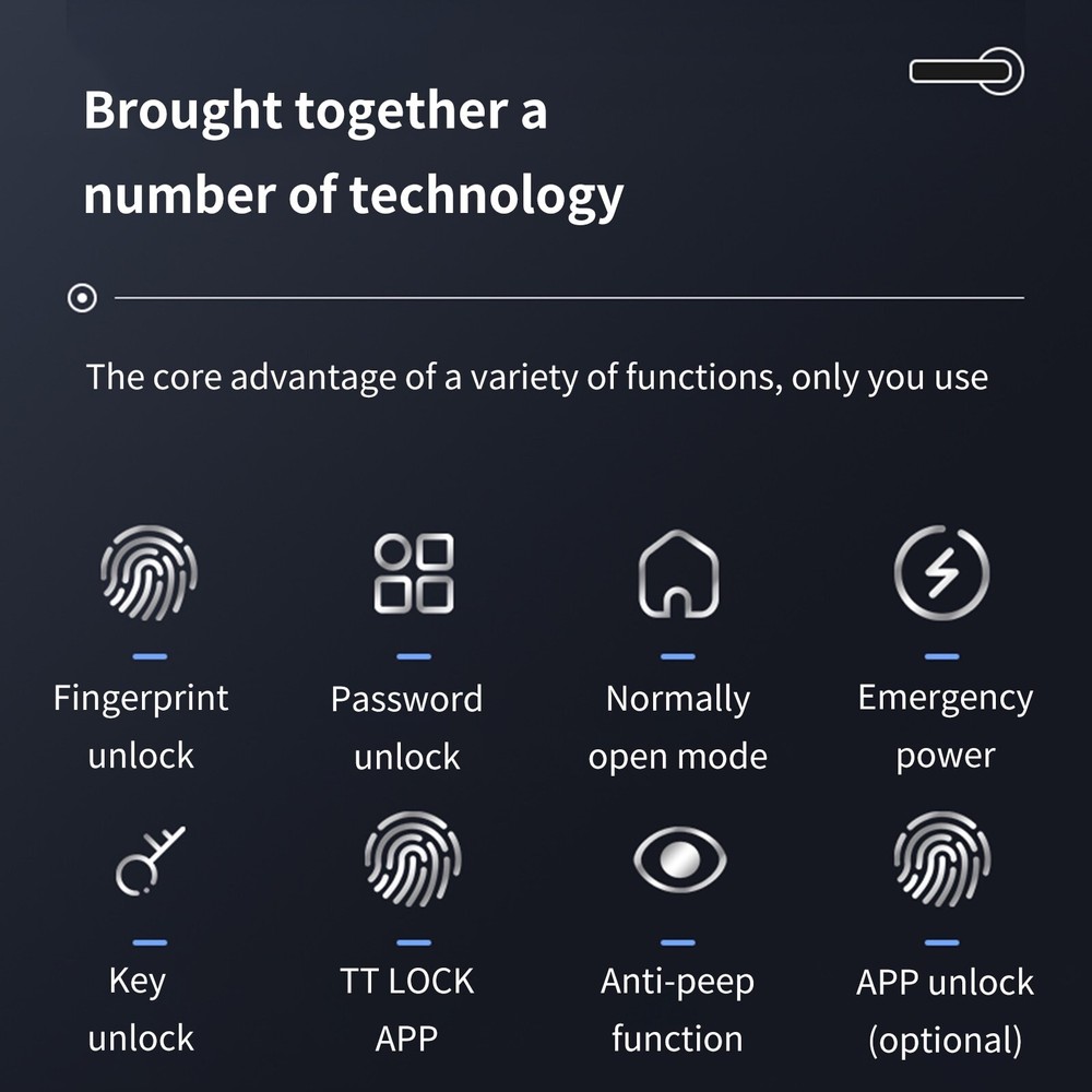 Touchless Fingerprint Keypad Door Lock