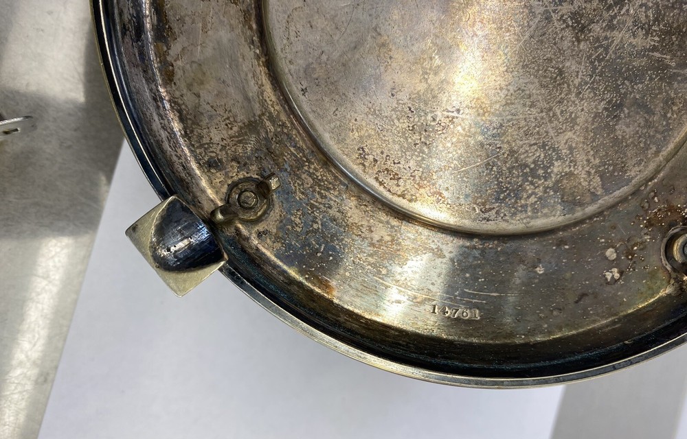 Vintage Ornate Silver plate Display Dome Base ? Statue Wine Holder?