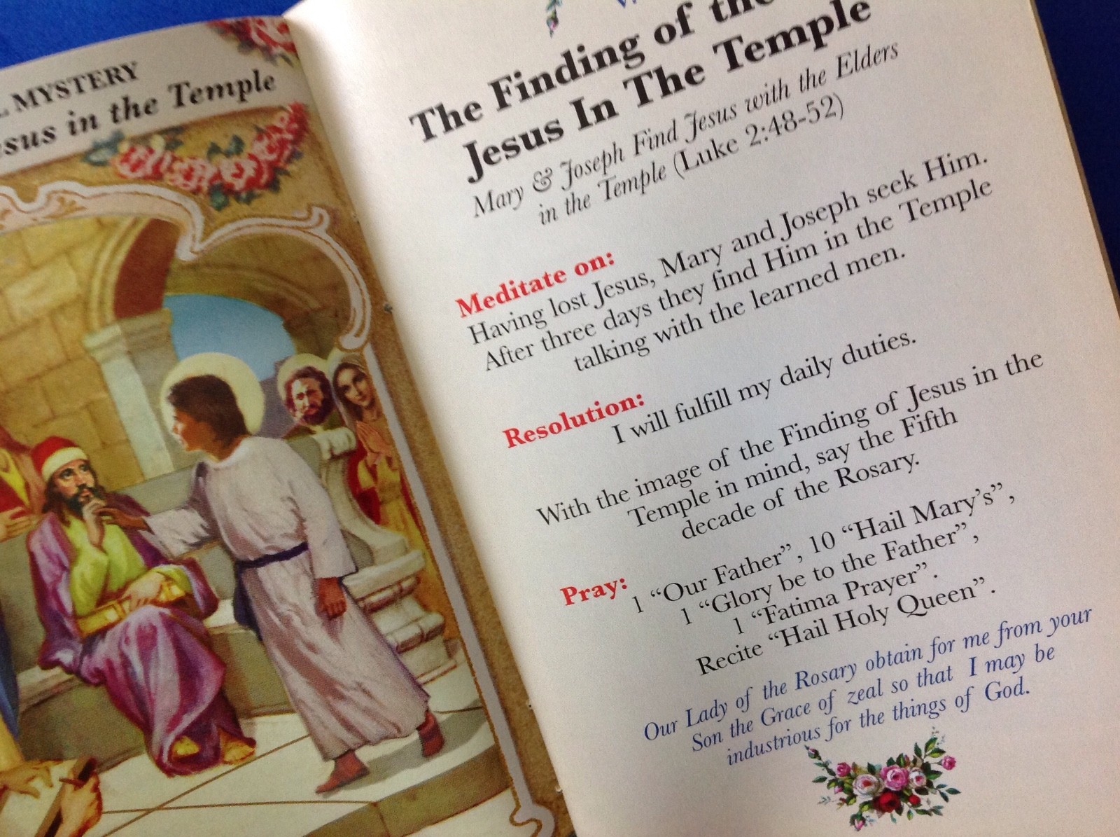 Rosary PRAYER Book How to Pray the Rosary 53 pages color history of the Rosary