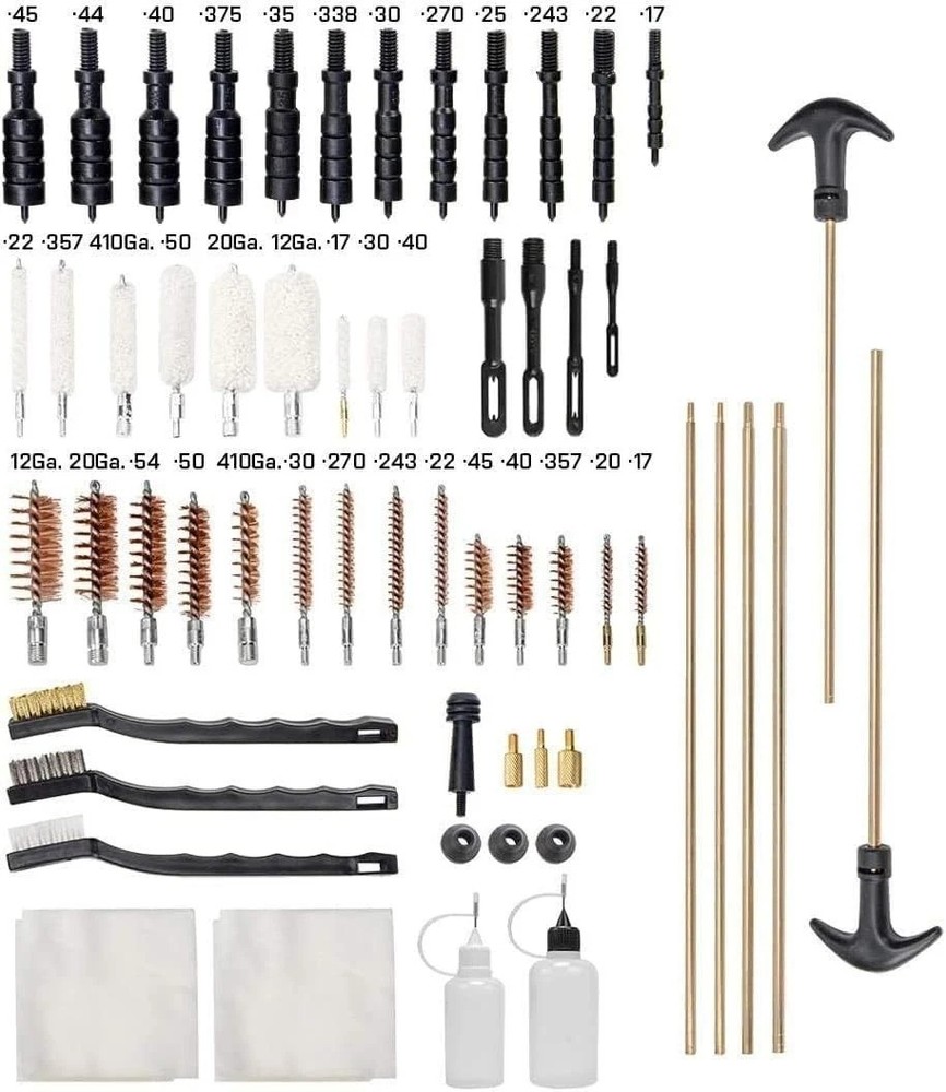 Complete Gun Maintenance Kit - Brass Rods, Brushes & Storage Case for Easy Use