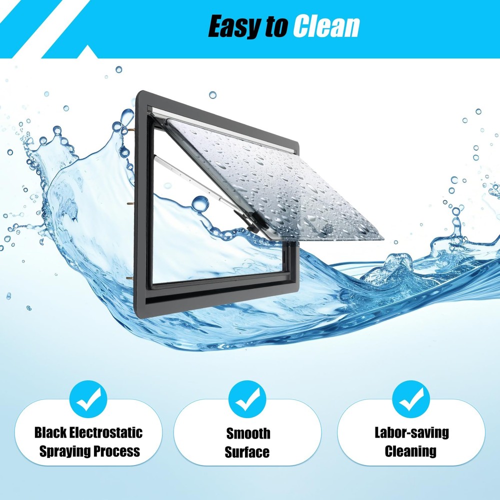 RV Window 36x20 Hinged Push Out Double Glazed Ventilation Hatch