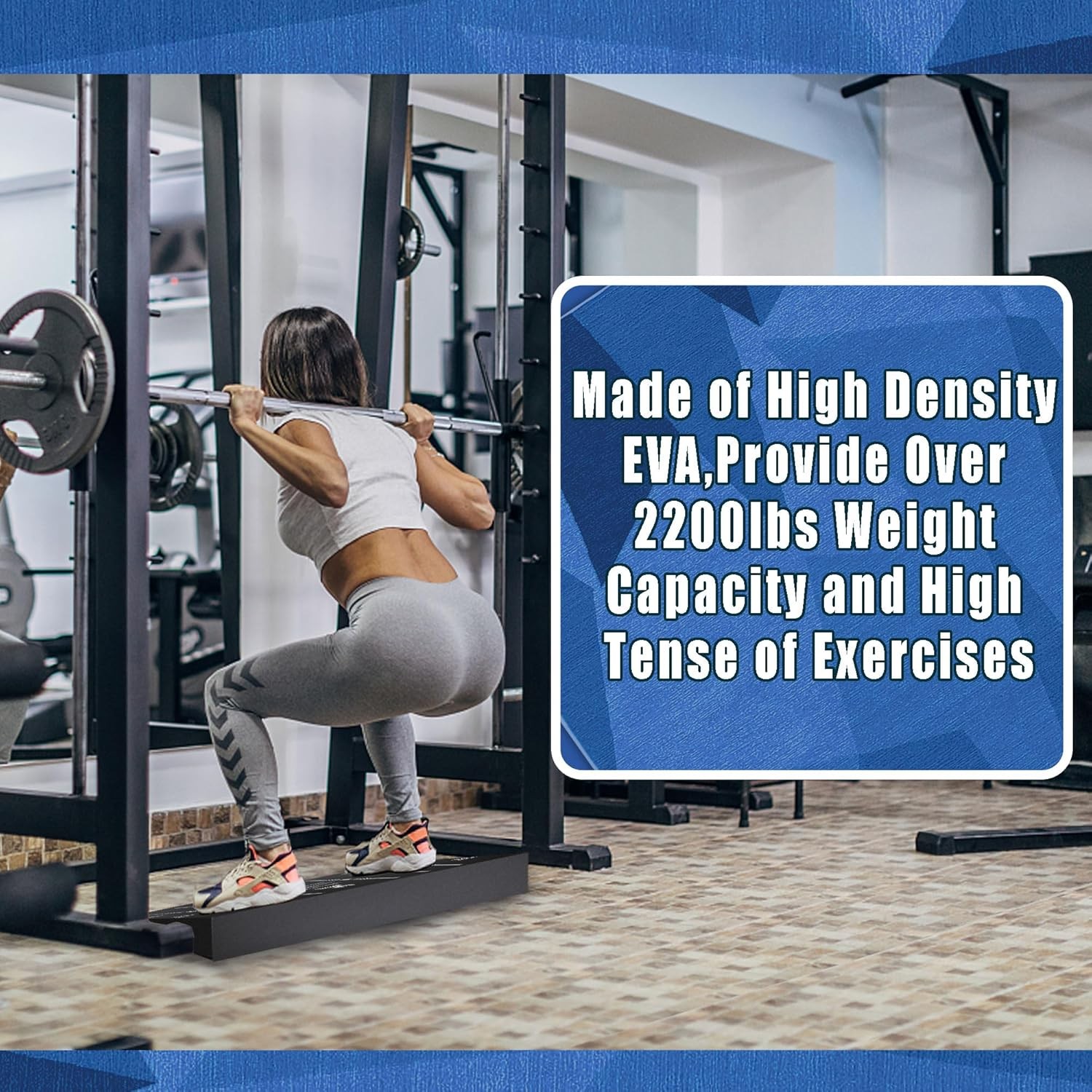 Squat Wedge Block Heel Elevated Slant Board for Weightlifting Home Gym