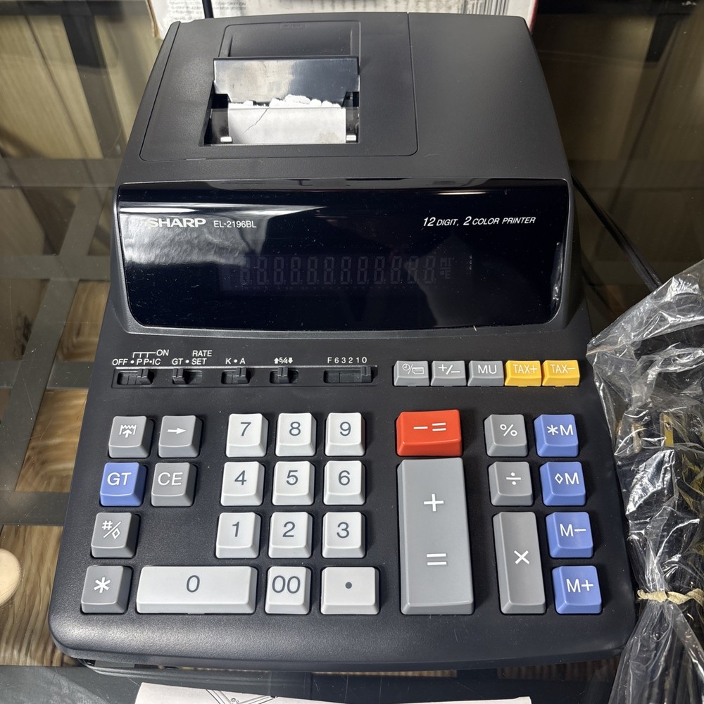 Sharp EL2196BL Standard Function Calculator Black