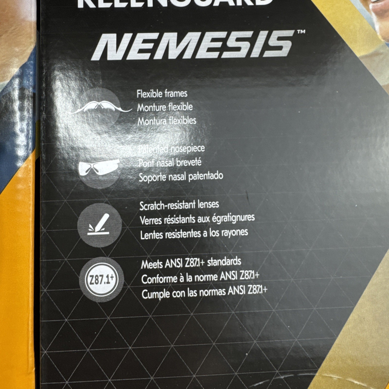 (12) Kleenguard 25688 Nemesis Safety Glasses Smoke Mirror Black Frame ANSI Z87+