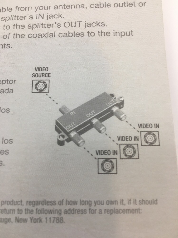 RCA VH48R Splitter (3 way)